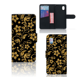 Alcatel 1B (2020) Hoesje Gouden Bloemen