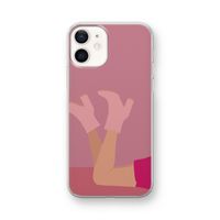 Pink boots: iPhone 12 mini Transparant Hoesje Pink boots: iPhone 12 mini Transparant Hoesje
