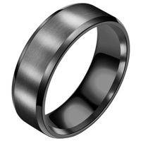 Heren ring Titanium Zwart 6mm-21mm - thumbnail
