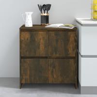 Dressoir 70x41x75 cm bewerkt hout gerookt eikenkleurig