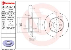 Remschijf BREMBO, Remschijftype: Massief, u.a. für VW, Seat