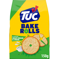 TUC Bake Rolls Sour Cream & Onion 150g bij Jumbo