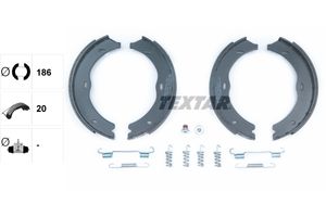 Remschoenset, parkeerrem TEXTAR, Diameter (mm)186mm, u.a. fÃ¼r Mercedes-Benz