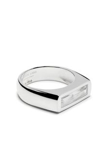 Hatton Labs bague Baguette sertie de cristaux - Argent