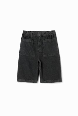 Denim shorts met zakken - BLUE - S