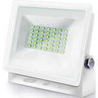 LED Bouwlamp 30 Watt - LED Schijnwerper - Aigi Iglo - Helder/Koud Wit 6400K - Waterdicht IP65 - Mat Wit - Aluminium - thumbnail