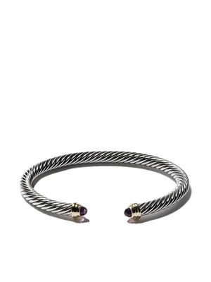 David Yurman bracelet Cable Classics en or 14ct serti d'améthyste - Argent David Yurman bracelet Cable Classics en or 14ct serti d'améthyste - Argent