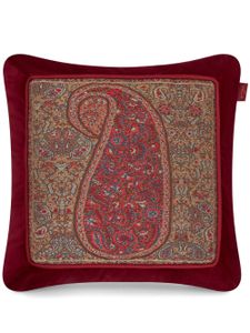 ETRO HOME coussin en velours à motif jacquard - Rouge