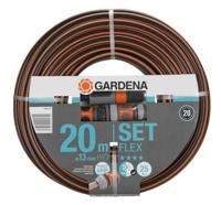 Gardena Flex Tuinslang 20m 1/2 Inch met Armaturen - UV- & Drukbestendig Compleet Set