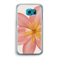 Pink Ellila Flower: Samsung Galaxy S6 Transparant Hoesje