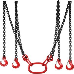 VEVOR 13 voet hijsketting sling vier poot haak kettingen gelegeerd staal kwaliteit 80,157" vier poten hefketting sling gelegeerd staal sling haak afsteller,13