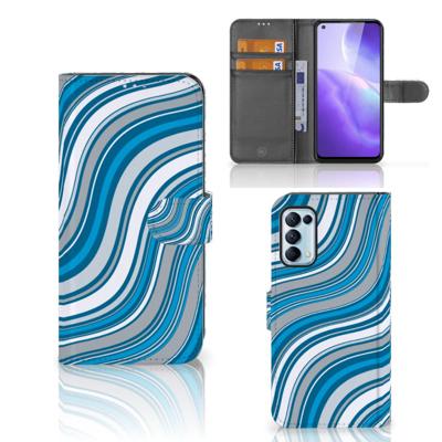 OPPO Find X3 Lite | Telefoon Hoesje | Waves Blue | Portemonnee hoesje