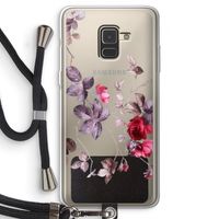 Mooie bloemen: Samsung Galaxy A8 (2018) Transparant Hoesje met koord