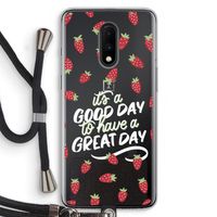 Don't forget to have a great day: OnePlus 7 Transparant Hoesje met koord
