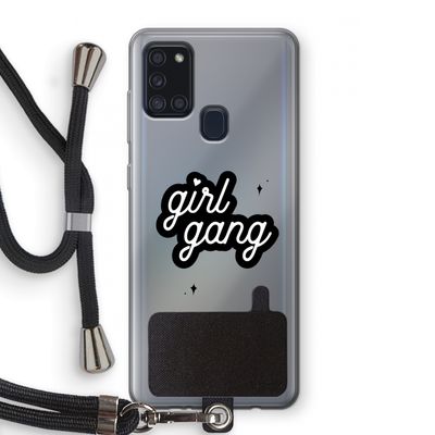 Girl Gang: Samsung Galaxy A21s Transparant Hoesje met koord