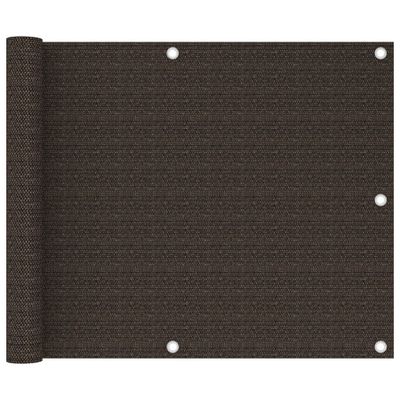 VidaXL Balkonscherm 75x500 cm hdpe bruin