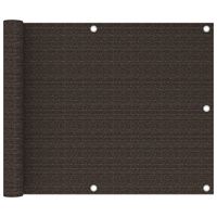 VidaXL Balkonscherm 75x500 cm hdpe bruin - thumbnail