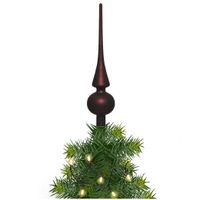 Kerstboom glazen piek bruin mat 26 cm - thumbnail