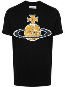 Vivienne Westwood t-shirt en coton à logo Orb imprimé - Noir