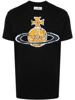 Vivienne Westwood t-shirt en coton à logo Orb imprimé - Noir