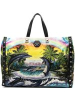 Philipp Plein sac cabas à imprimé graphique - Jaune