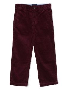 POLO RALPH LAUREN KIDS pantalon en velours côtelé à coupe droite - Rouge