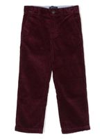 POLO RALPH LAUREN KIDS pantalon en velours côtelé à coupe droite - Rouge