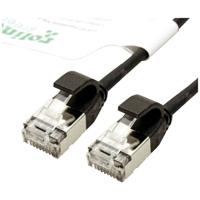 ROLINE GREEN F/UTP DataCenter Patchkabel Cat.6A (Class EA), LSOH, extra dun, zwart, 1 m
