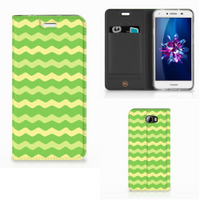 Huawei Y5 2 | Y6 Compact Hoesje met Magneet Waves Green