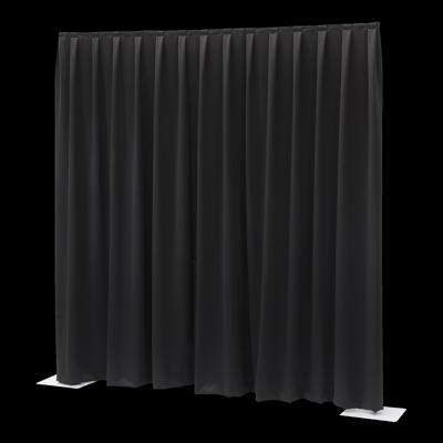 Wentex Pipe and drape doek 330x400cm zwart molton geplooid