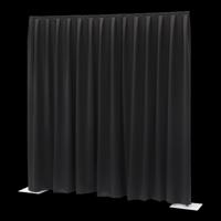 Wentex Pipe and drape doek 330x400cm zwart molton geplooid