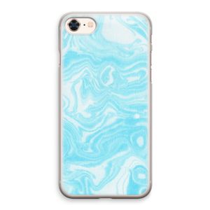 Waterverf blauw: iPhone 8 Transparant Hoesje