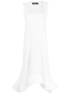 Melitta Baumeister robe mi-longue à volants - Blanc