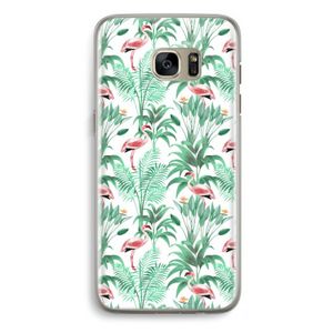Flamingo bladeren: Samsung Galaxy S7 Edge Transparant Hoesje