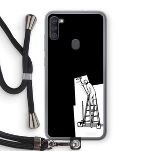 Musketon Painter: Samsung Galaxy A11 Transparant Hoesje met koord
