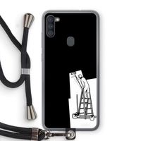 Musketon Painter: Samsung Galaxy A11 Transparant Hoesje met koord