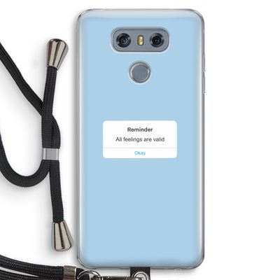 Reminder: LG G6 Transparant Hoesje met koord