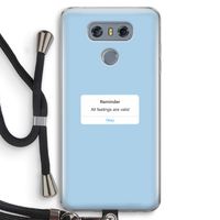Reminder: LG G6 Transparant Hoesje met koord