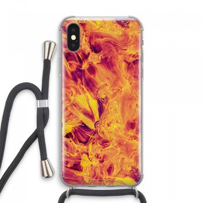 Eternal Fire: iPhone XS Max Transparant Hoesje met koord