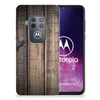 Motorola One Zoom | Bumper Hoesje | Steigerhout