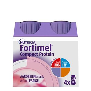 Fortimel Compact Protein Aardbei Flesjes 4x125ml