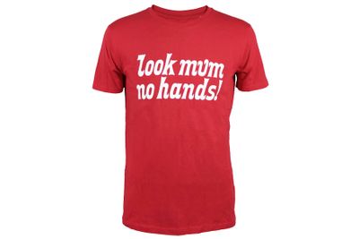 Look Mum No Hands! T-shirt Rood/Wit Look Mum No Hands! T-shirt Rood/Wit