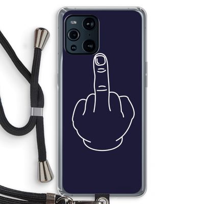 F**k U: Oppo Find X3 Pro Transparant Hoesje met koord