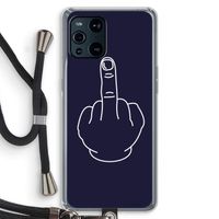 F**k U: Oppo Find X3 Pro Transparant Hoesje met koord