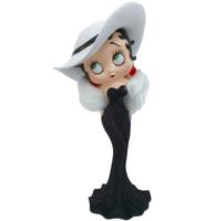 Betty Boop Madame Beeld - Zwarte Jurk met Groene Glitter & Stoffen Stola (30,5 cm)