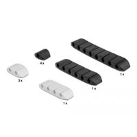 Delock 18400 Kabelclips Thermoplast Zwart, Wit (b x h) 20 mm x 10 mm 10 stuk(s)