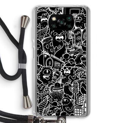 Vexx Black City : Xiaomi Poco X3 NFC Transparant Hoesje met koord