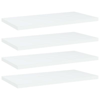 Wandschappen 4 st 40x20x1,5 cm bewerkt hout wit