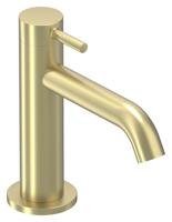 IVY Bond fonteinset: fonteinkraan model S 13,8 cm en always open plug, geborsteld mat goud PVD - thumbnail