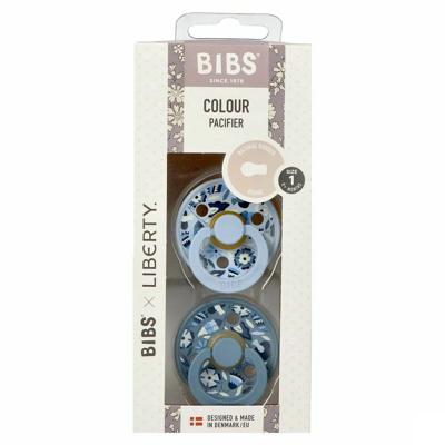 Bibs 1 Fopspeen Duo Liberty Garden Bobo Blue 2